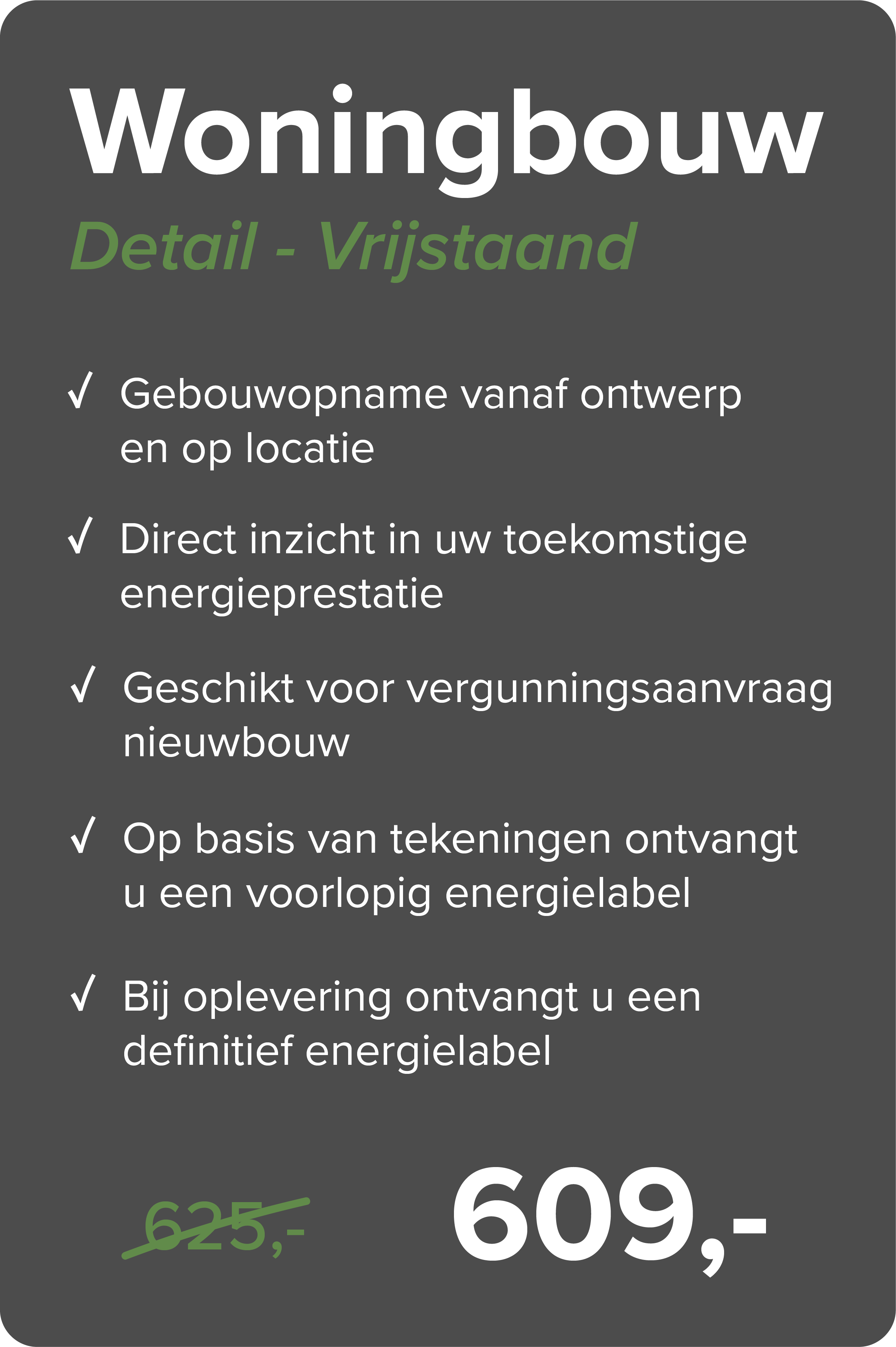 Energielabel voor een woning