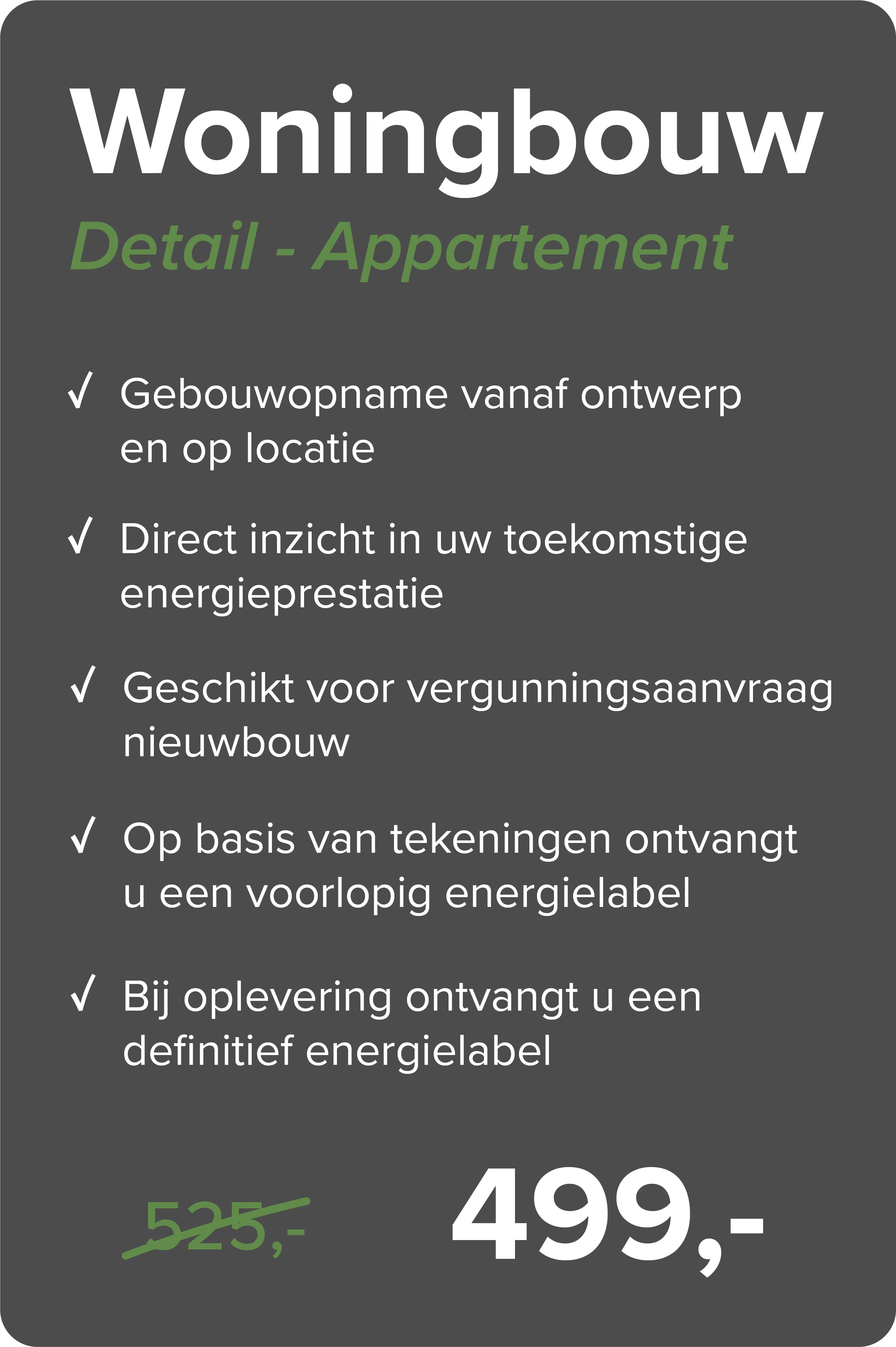 Energielabel voor een woning