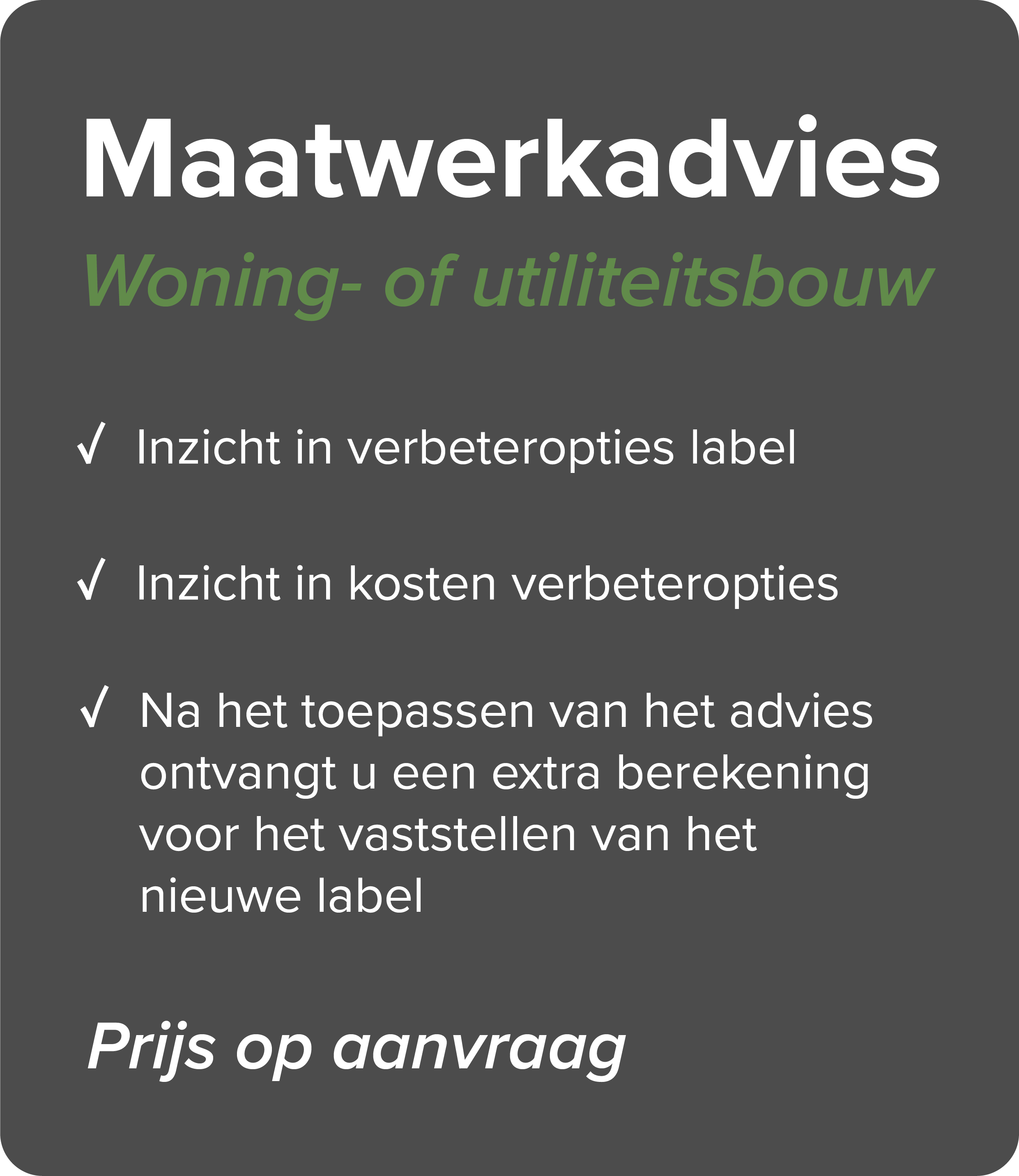 Energielabel voor een woning